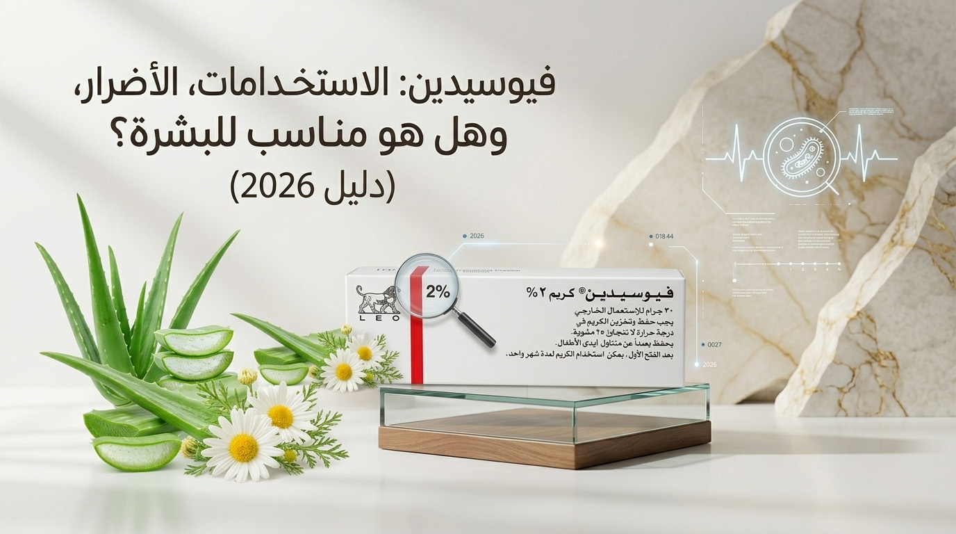 فيوسيدين: الاستخدامات، الأضرار، وهل هو مناسب للبشرة؟ (دليل 2026)