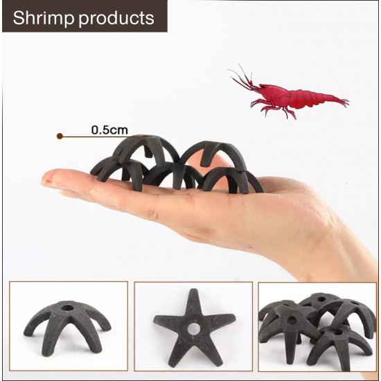 سيراميك فخار أسود على شكل نجمة لربيان والأسماك الصغيرة سيراميك فخار أسود على شكل نجمة لربيان والأسماك الصغيرة