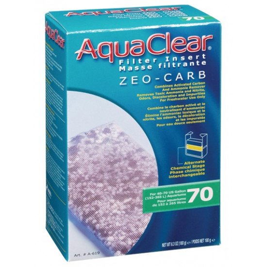 سحب المواد الضارة والأمونيا - AquaClear Zeo-Carb سحب المواد الضارة والأمونيا - AquaClear Zeo-Carb