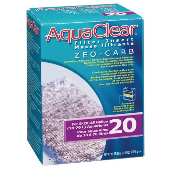 سحب المواد الضارة والأمونيا - AquaClear Zeo-Carb 