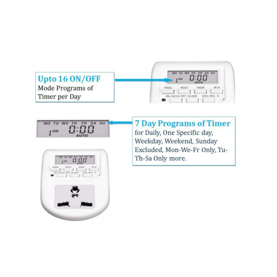تايمر مؤقت إلكتروني متعدد الاستخدام - 13 أمبير تايمر مؤقت إلكتروني متعدد الاستخدام - 13 أمبير