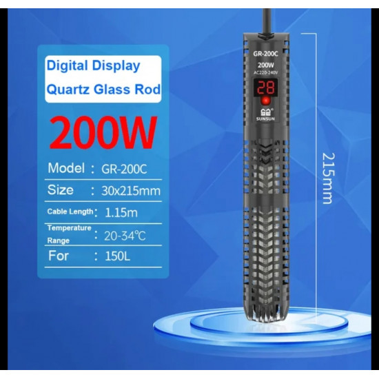 سخان LCD متطورة للأحواض الصغيرة والمتوسطة - SUNSUN سخان LCD متطورة للأحواض الصغيرة والمتوسطة - SUNSUN