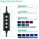 إضاءة LED WRGB مع أستاند بحجم 45 سم -  Fullgain