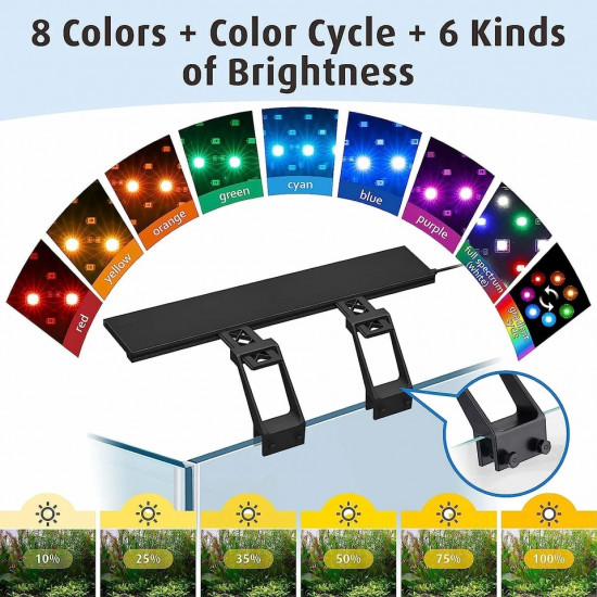 إضاءة LED WRGB مع أستاند بحجم 45 سم -  Fullgain