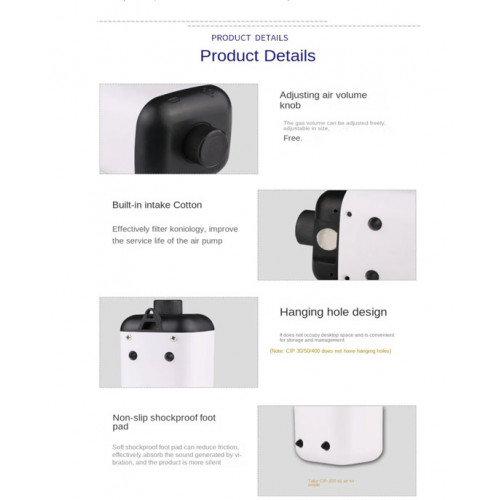 مضخة هواء للأحواض المتوسطة والكبيرة CIP-400 - SUNSUN air pump مضخة هواء للأحواض المتوسطة والكبيرة CIP-400 - SUNSUN air pump