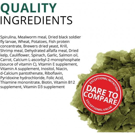 غذاء ورقي لجميع الأسماك الإستوائية غني بسبيرولينا - Fluval Bug Bites Fish with Spirulina