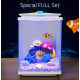 مجموعة حوض زجاجي مع مضخة هواء وفلتر وإضاءة بحرية - QANVEE aquarium مجموعة حوض زجاجي مع مضخة هواء وفلتر وإضاءة بحرية - QANVEE aquarium