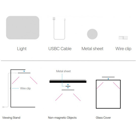إضاءة LED RGB ذكية مع قاعدة من الألمينيوم مغناطيس - MicMol magnetic light إضاءة LED RGB ذكية مع قاعدة من الألمينيوم مغناطيس - MicMol magnetic light