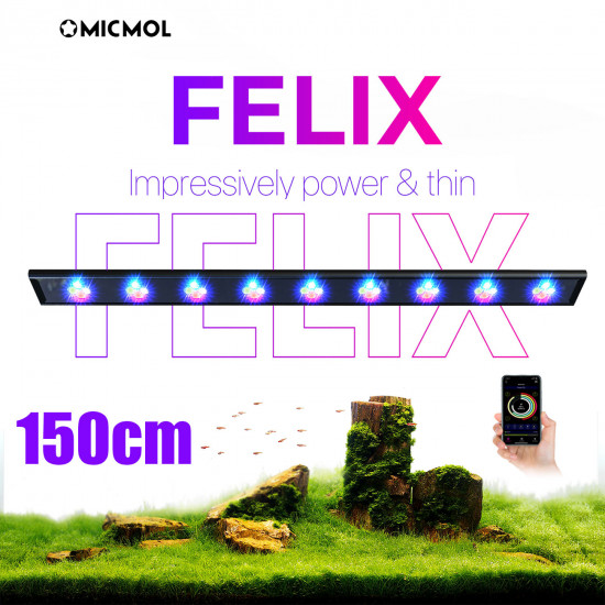 إضاءة فليكس LED مع خاصية WIFI بتحكم كامل وذكي وتصميم عصري بحجم 150سم - MicMol FELIX إضاءة فليكس LED مع خاصية WIFI بتحكم كامل وذكي وتصميم عصري بحجم 150سم - MicMol FELIX