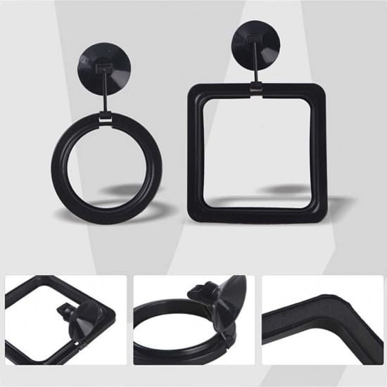 أداة حفظ طعام الأسماك على سطح الحوض بشكل مرتب أداة حفظ طعام الأسماك على سطح الحوض بشكل مرتب