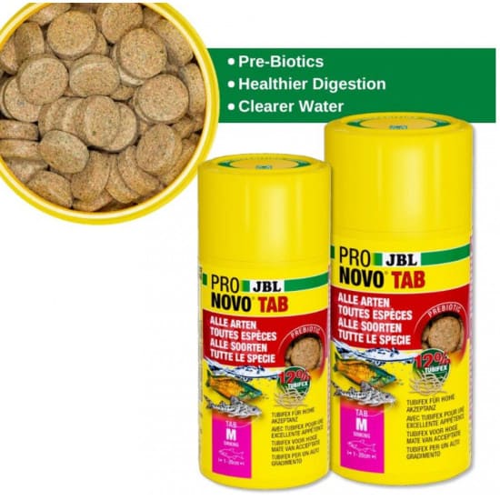 غذاء الطحالب لأسماك البليكو والأسماك الإستوائية - JBL ProNovo Tab M غذاء الطحالب لأسماك البليكو والأسماك الإستوائية - JBL ProNovo Tab M