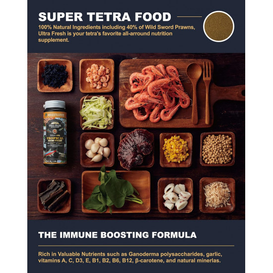 غذاء أسماك التيترا الصغيرة والإستوائية - ULTRA FRESH Tropical