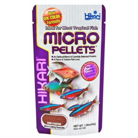 غذاء أسماك التيترا والأسماك الصغيرة - Hikari Tropical MICRO PELLETS