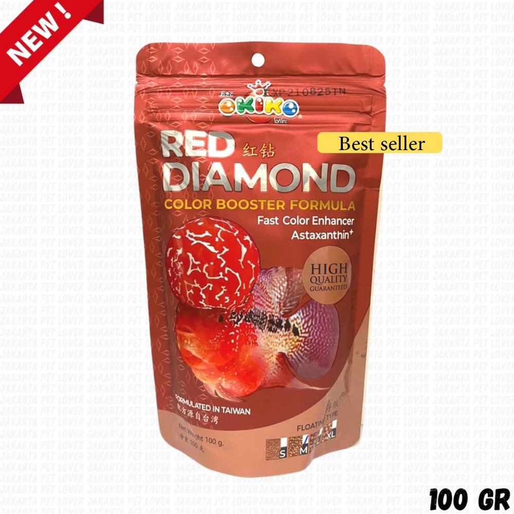 غذاء أسماك الفلور هورن الأصلي لزيادة حجم الرأس واللون - OKIKO