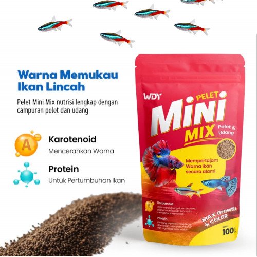غذاء مكس للأسماك الإستوائية - WDY MINI MIX Floating غذاء مكس للأسماك الإستوائية - WDY MINI MIX Floating
