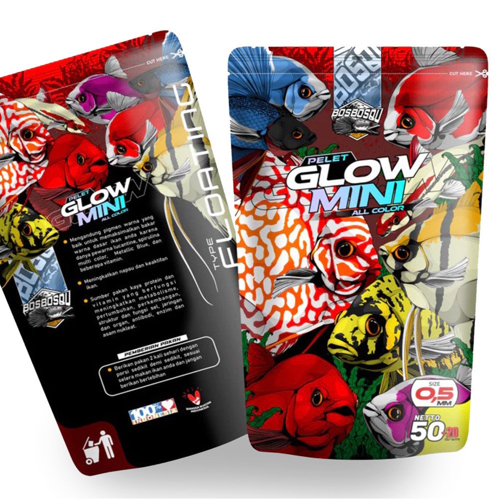 غذاء حبوب للأسماك التيترا الملونة - GLOW MINI PELET