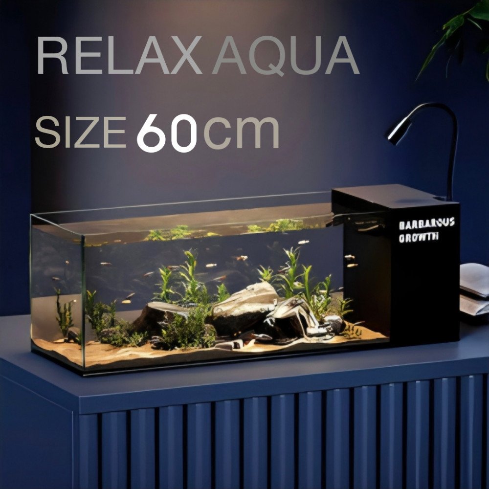 حوض الهدوء الكرستالي المودرن مميز بحجم صغير 60سم -  Relax Aquarium