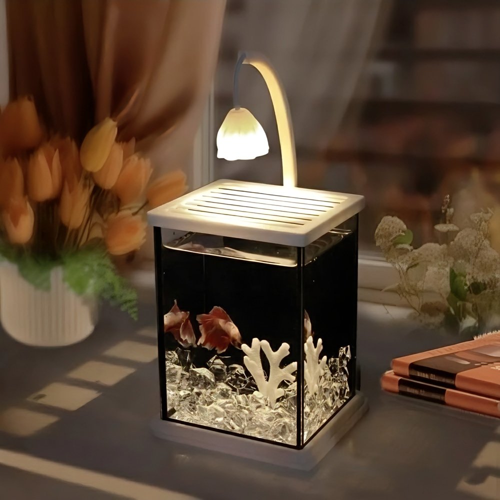 حوض الفايتر زجاج كرستال أنيق - Betta Aquarium