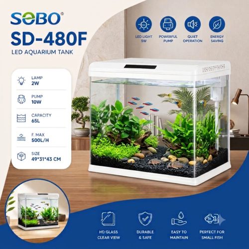 حوض الكرستال مع شاشة LCD حجم 49 سم من شركة - SOBO aquarium حوض الكرستال مع شاشة LCD حجم 49 سم من شركة - SOBO aquarium