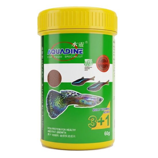 غذاء لجميع الأسماك الإستوائيه والولادة - Aquadine micro pellet غذاء لجميع الأسماك الإستوائيه والولادة - Aquadine micro pellet