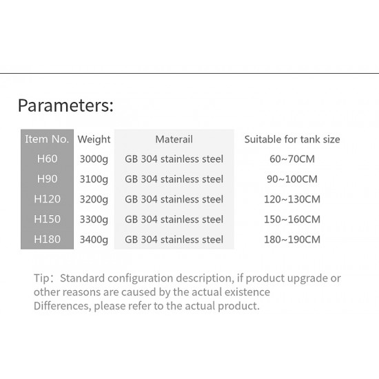 ستاند إحترافي من الأستانلس ستيل غير قابل لصدأ بـ 3 أحجام متعددة - WEEK AQUA Back style lighting bracket ستاند إحترافي من الأستانلس ستيل غير قابل لصدأ بـ 3 أحجام متعددة - WEEK AQUA Back style lighting bracket