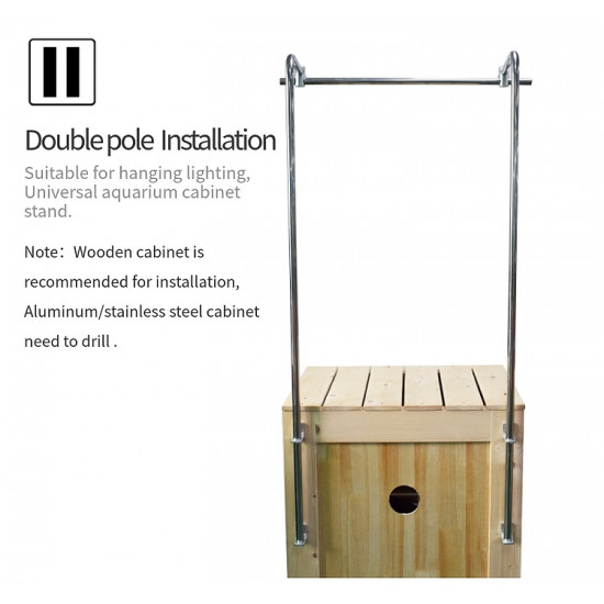 ستاند إحترافي من الأستانلس ستيل غير قابل لصدأ بـ 3 أحجام متعددة - WEEK AQUA Back style lighting bracket ستاند إحترافي من الأستانلس ستيل غير قابل لصدأ بـ 3 أحجام متعددة - WEEK AQUA Back style lighting bracket