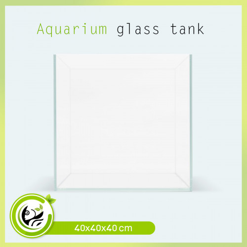 حوض زجاجي سوبر كلير حجم 40x40x40 سم حوض زجاجي سوبر كلير حجم 40x40x40 سم