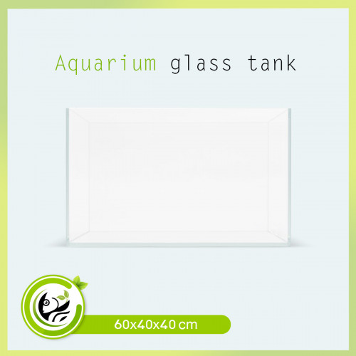 حوض زجاجي سوبر كلير حجم 60x40x40 سم 