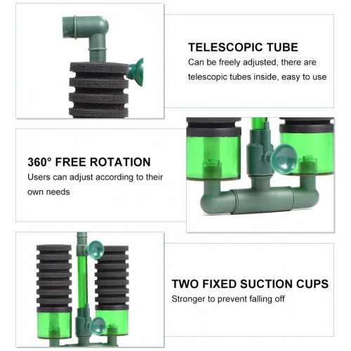 فلتر إسفنجي مع خزانات لسيراميك بحجم وسط وكبير - QANVEE QS SpongeBio media Filter فلتر إسفنجي مع خزانات لسيراميك بحجم وسط وكبير - QANVEE QS SpongeBio media Filter