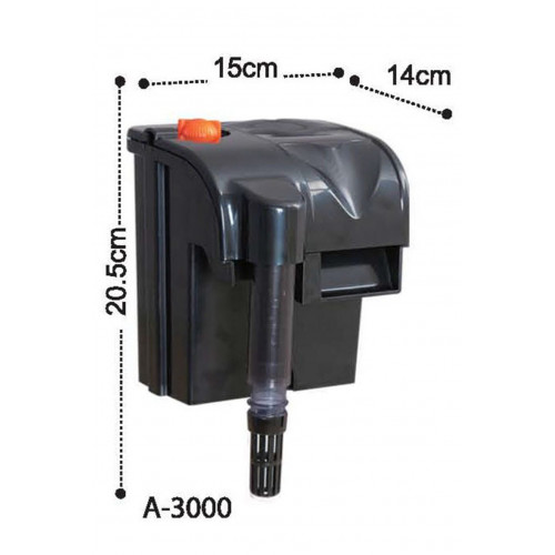 فلتر سلايدر شلال للأحواض الصغيرة والمتوسطة - Dophin A3000 فلتر سلايدر شلال للأحواض الصغيرة والمتوسطة - Dophin A3000