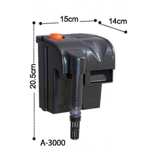 فلتر سلايدر شلال للأحواض الصغيرة والمتوسطة - Dophin A3000