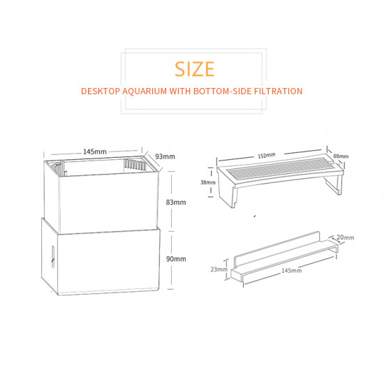 الحوض الكيوت المميز مع فلتر وإضاءة USB من شركة - QANVEE CUTE aquarium الحوض الكيوت المميز مع فلتر وإضاءة USB من شركة - QANVEE CUTE aquarium