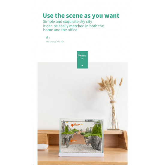 مجموعة حوض صغير زجاج سوبر كرستال مع ديكور كامل ثلاثي الأبعاد - nepall aquarium مجموعة حوض صغير زجاج سوبر كرستال مع ديكور كامل ثلاثي الأبعاد - nepall aquarium