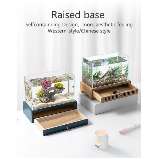 حوض صغير زجاج سوبر كرستال مع قاعدة خشبية - nepall aquarium wood حوض صغير زجاج سوبر كرستال مع قاعدة خشبية - nepall aquarium wood