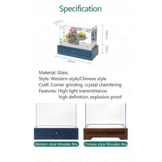حوض صغير زجاج سوبر كرستال مع قاعدة خشبية - nepall aquarium wood حوض صغير زجاج سوبر كرستال مع قاعدة خشبية - nepall aquarium wood