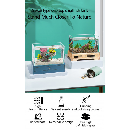 حوض صغير زجاج سوبر كرستال مع قاعدة خشبية - nepall aquarium wood حوض صغير زجاج سوبر كرستال مع قاعدة خشبية - nepall aquarium wood