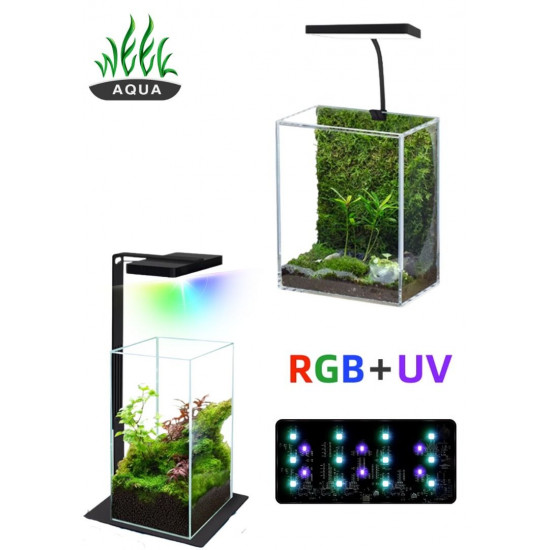 إضاءة mini 9 pro مع خاصية WIFI بتحكم كامل وذكي بالإضافة إلى أستاند من الألمينيوم بحجم 18 سم - WEEK AQUA LED إضاءة mini 9 pro مع خاصية WIFI بتحكم كامل وذكي بالإضافة إلى أستاند من الألمينيوم بحجم 18 سم - WEEK AQUA LED
