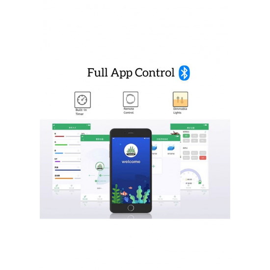إضاءة mini 9 pro مع خاصية WIFI بتحكم كامل وذكي بالإضافة إلى أستاند من الألمينيوم بحجم 18 سم - WEEK AQUA LED إضاءة mini 9 pro مع خاصية WIFI بتحكم كامل وذكي بالإضافة إلى أستاند من الألمينيوم بحجم 18 سم - WEEK AQUA LED