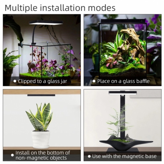 إضاءة mini 9 pro مع خاصية WIFI بتحكم كامل وذكي بالإضافة إلى أستاند من الألمينيوم بحجم 18 سم - WEEK AQUA LED إضاءة mini 9 pro مع خاصية WIFI بتحكم كامل وذكي بالإضافة إلى أستاند من الألمينيوم بحجم 18 سم - WEEK AQUA LED