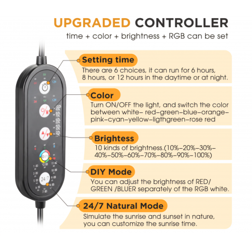 إضاءة LED WRGB مع أستاند بحجم 75 سم - Fullgain إضاءة LED WRGB مع أستاند بحجم 75 سم - Fullgain