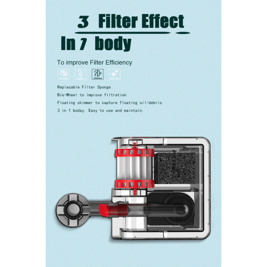 فلتر سلايدر إحترافي للأحواض النانو الصغيرة - WB-G04 WaterBear فلتر سلايدر إحترافي للأحواض النانو الصغيرة - WB-G04 WaterBear