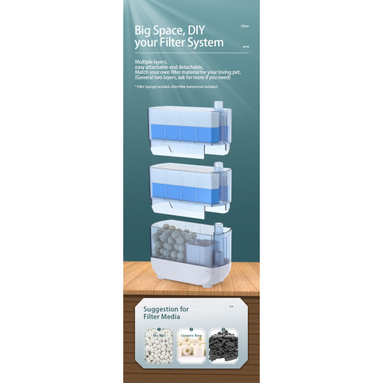 فلتر داخلي متكامل لسلاحف والبرمائيات Turtle Tank Filter فلتر داخلي متكامل لسلاحف والبرمائيات Turtle Tank Filter