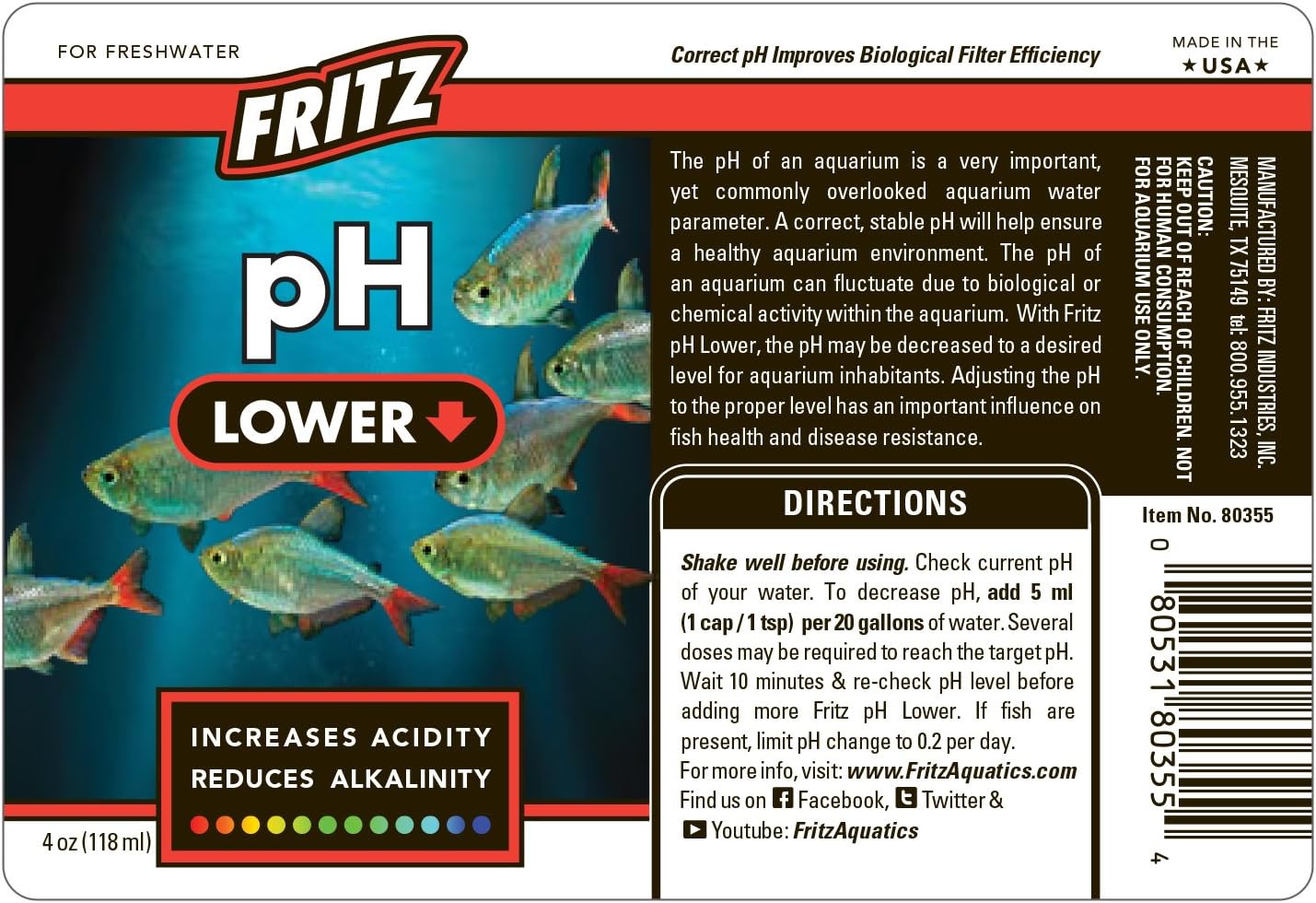 خفض مستوى الحموضة - Fritz Aquatics خفض مستوى الحموضة - Fritz Aquatics