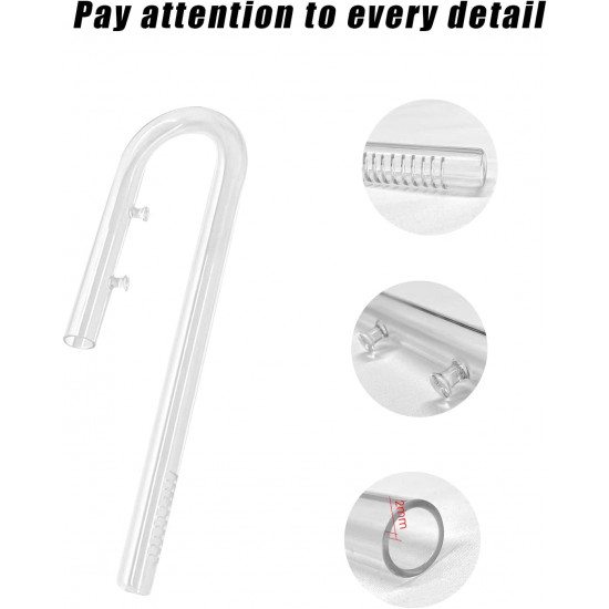 ليلي بايب من الزجاج عالي الجودة قطعتين برأس منحني  - Lily Pipe Glass 