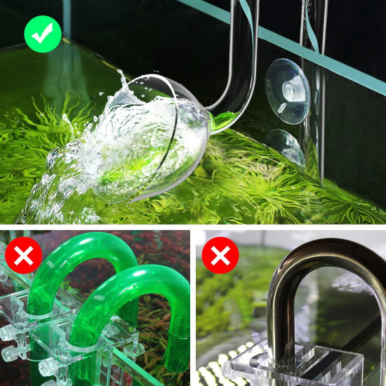 ليلي بايب من الزجاج عالي الجودة قطعتين برأس منحني  - Lily Pipe Glass 