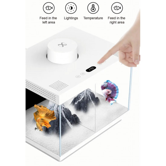 حوض صغير بتقنيات حصرية لون أبيض - Xiaomei Small smart aquarium wifi حوض صغير بتقنيات حصرية لون أبيض - Xiaomei Small smart aquarium wifi
