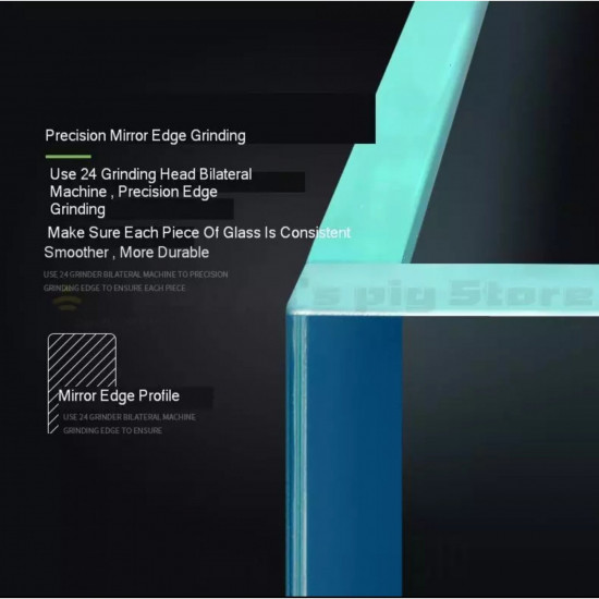 حوض زجاجي سوبر كلير حجم 120x45x20 سم - Shallow aquarium حوض زجاجي سوبر كلير حجم 120x45x20 سم - Shallow aquarium