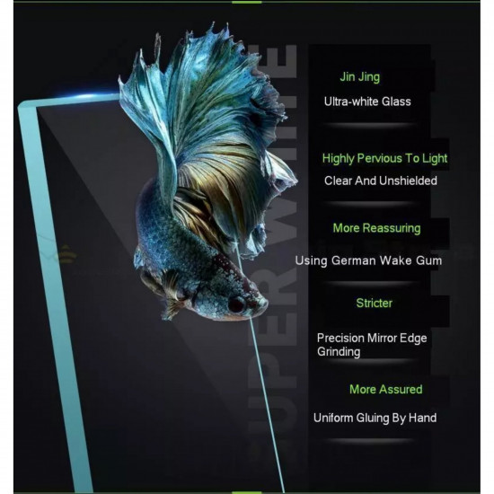 حوض زجاجي سوبر كلير حجم 120x45x20 سم - Shallow aquarium حوض زجاجي سوبر كلير حجم 120x45x20 سم - Shallow aquarium