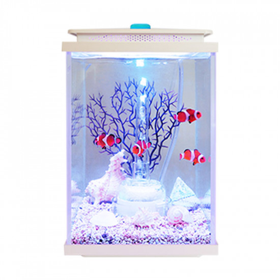 مجموعة حوض زجاجي مع مضخة هواء وفلتر وإضاءة بحرية - QANVEE aquarium مجموعة حوض زجاجي مع مضخة هواء وفلتر وإضاءة بحرية - QANVEE aquarium