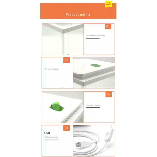 مجموعة حوض زجاجي مع مضخة هواء وفلتر وإضاءة نهرية - QANVEE aquarium